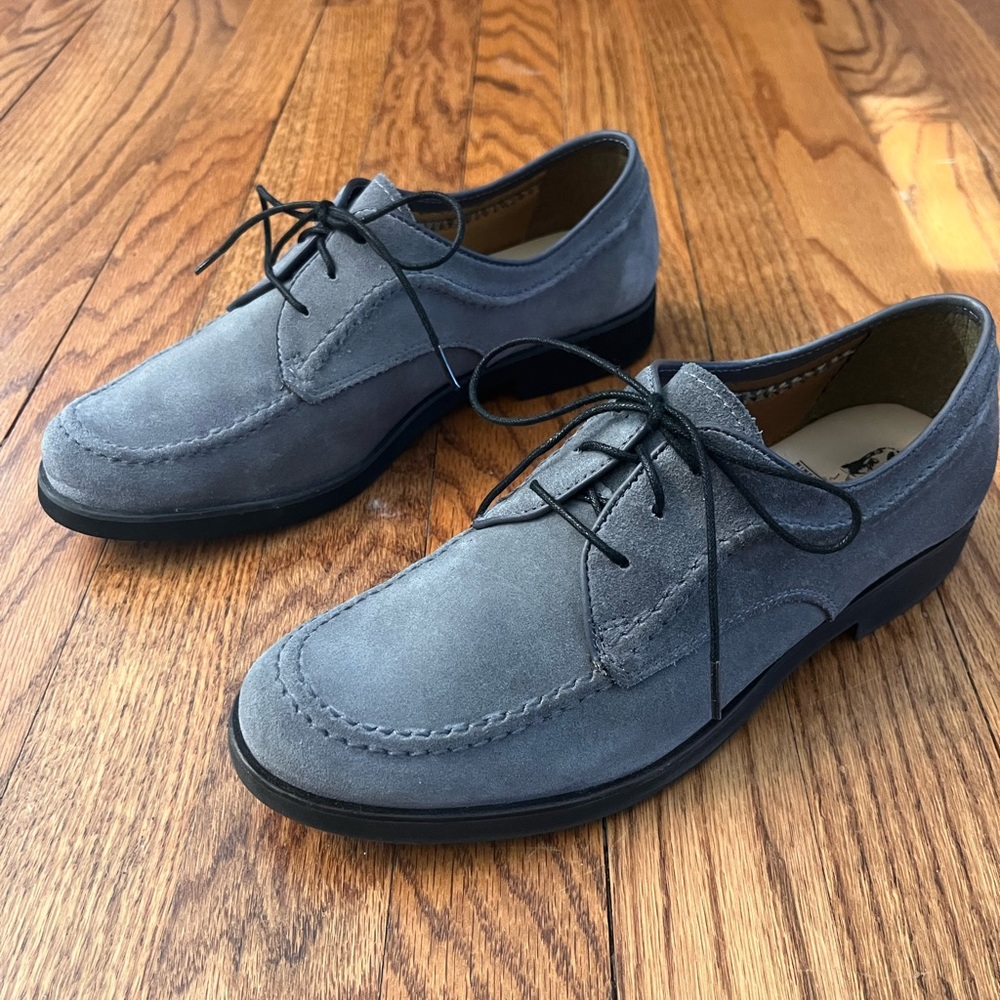 Hush Puppies Women’s Oxford Shoes, Grey Suede Leather, 1958 style, Size 7.5